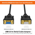 USB ~ RS232 어댑터 DB9 직렬 컨버터 케이블